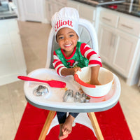 Solid Cranberry Minimalist Splash Mat - A Waterproof Catch-All for Highchair Spills and More! - BIG FRENCHIES