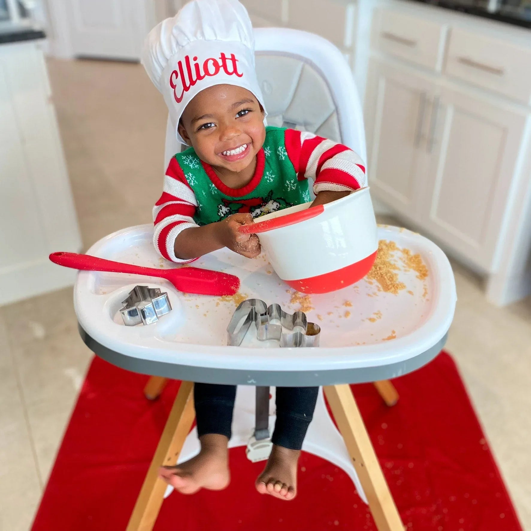 Solid Cranberry Minimalist Splash Mat - A Waterproof Catch-All for Highchair Spills and More! - BIG FRENCHIES