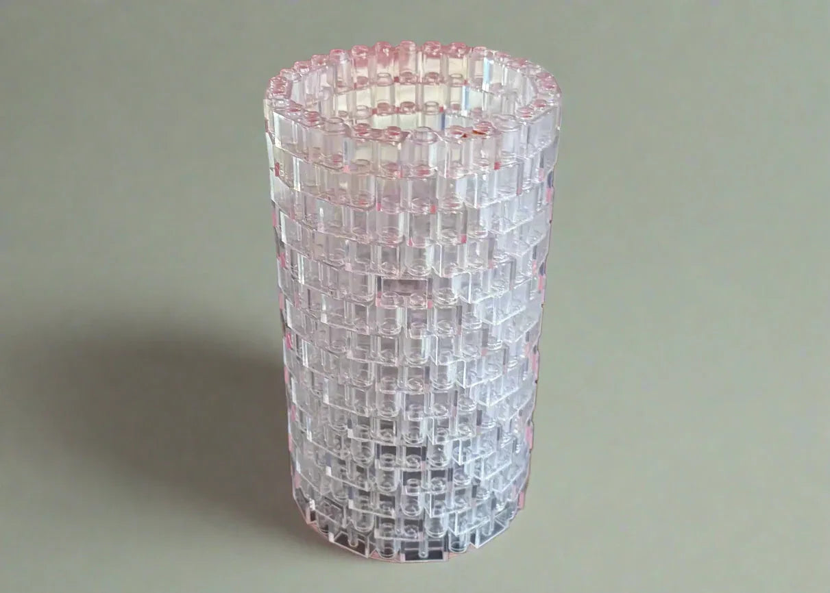 Transparent Modular Vase – Built with LEGO®-Compatible Bricks - BIG FRENCHIES