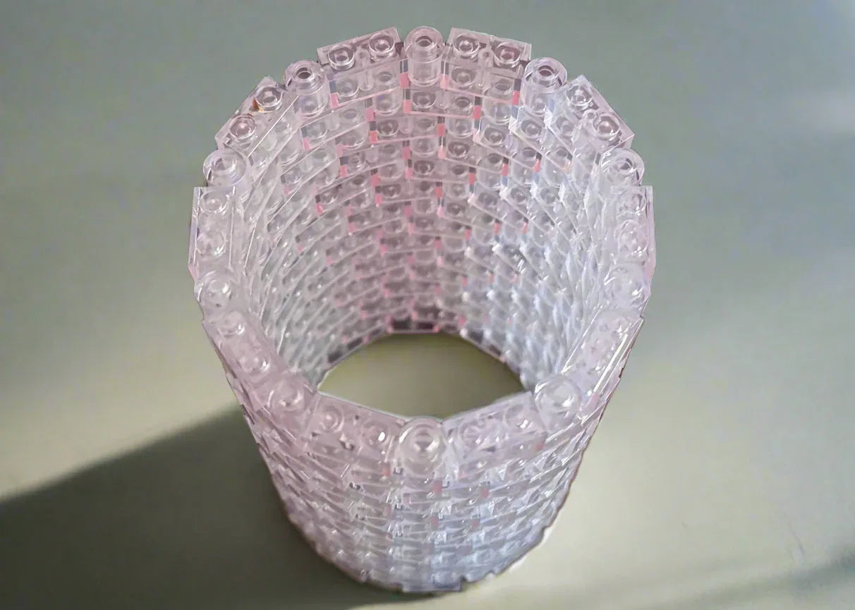 Transparent Modular Vase – Built with LEGO®-Compatible Bricks - BIG FRENCHIES