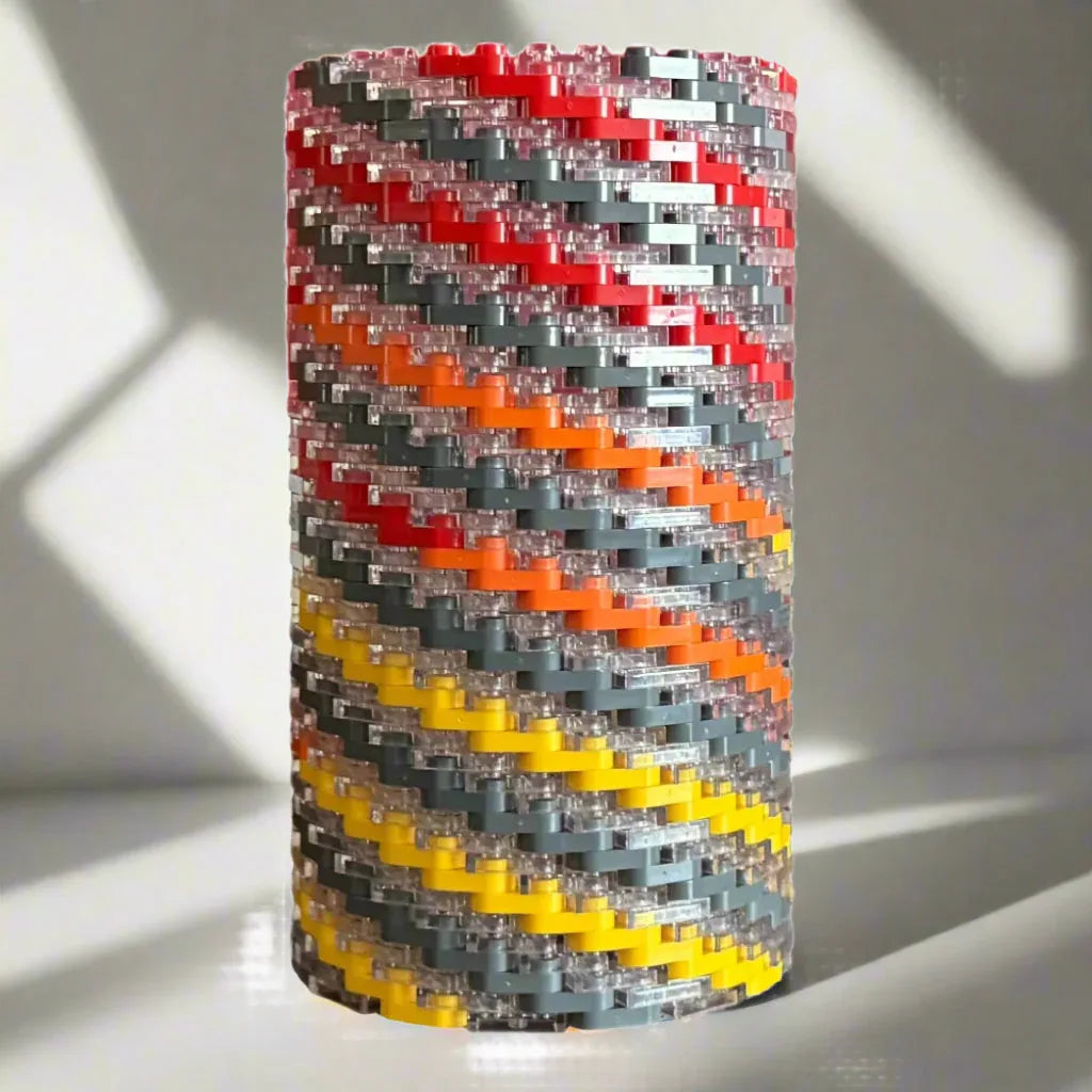 Warm Colors Modular Vase – Built with LEGO®-Compatible Bricks - BIG FRENCHIES