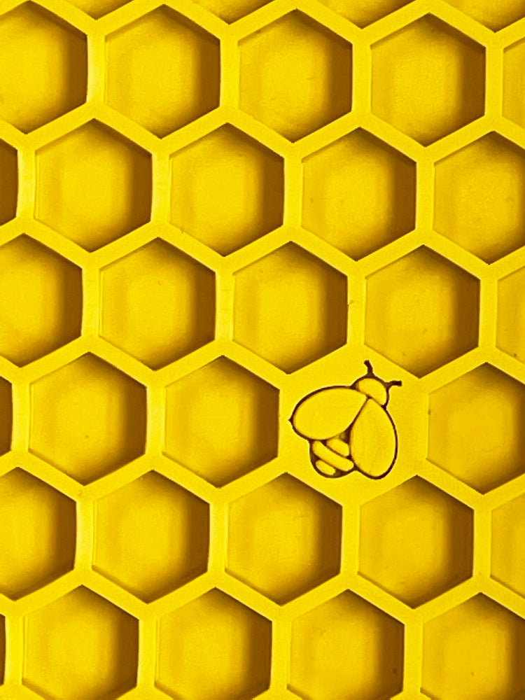 Honeycomb eMat - Enrichment Lick Mat for Dogs and Cats | eMat Enrichment Toy for Anxiety Relief | SodaPup - BIG FRENCHIES