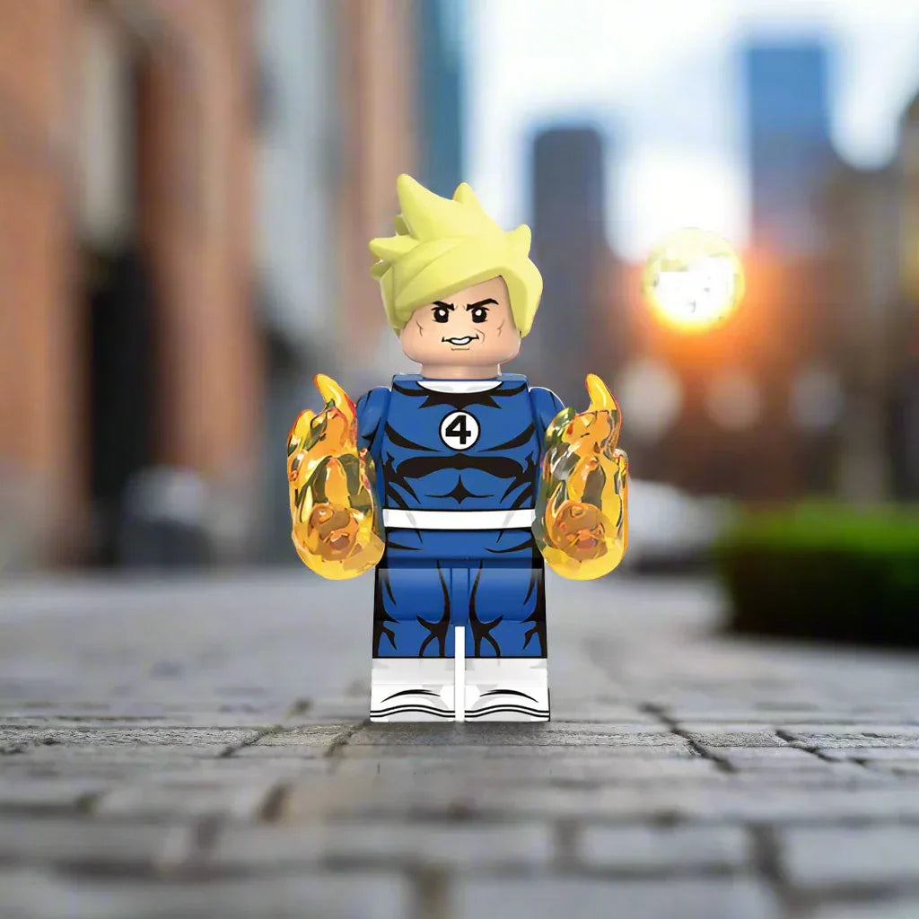 Human Torch Fantastic 4 Custom Minifigure - BIG FRENCHIES