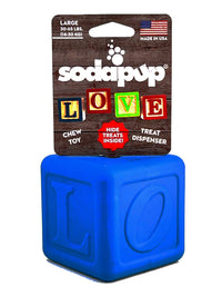 Love Cube eDispenser - Durable Rubber Chew Toy & Treat Dispenser | USA Made - BIG FRENCHIES