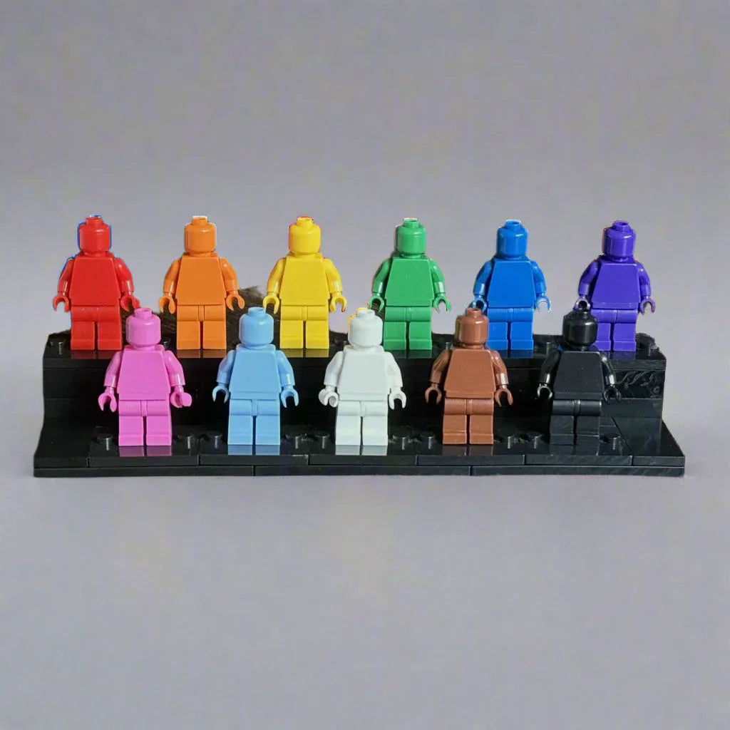 Pride Tribute Set - 11 Custom Monochrome Figures – Brick Compatible Minifigures - BIG FRENCHIES