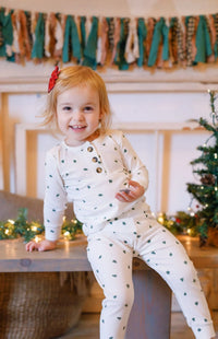 Tiny Trees Ribbed Bamboo 2pc Henley Pajamas - BIG FRENCHIES