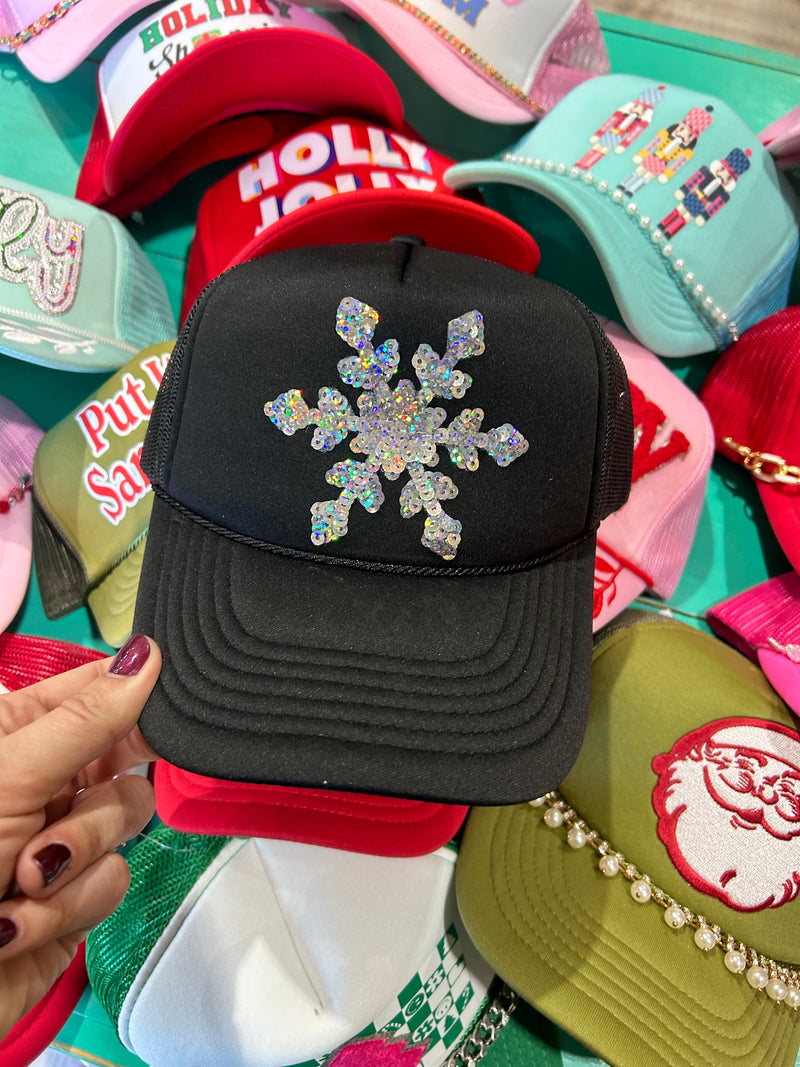 Sequin Snowflake Trucker Hat - BIG FRENCHIES