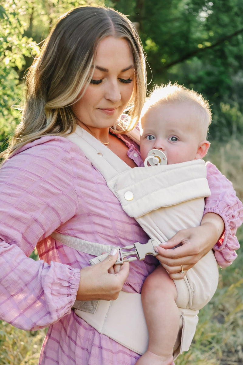 Coco Cream - Cotton Linen Baby Carrier (7-35 lbs) - BIG FRENCHIES