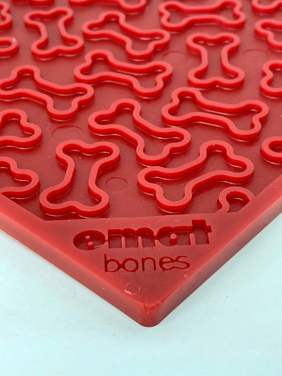 Bones eMat - Enrichment Lick Mat for Dogs and Cats | eMat Enrichment Toy for Anxiety Relief | SodaPup - BIG FRENCHIES