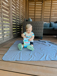 Solid Slate Minimalist Splash Mat - A Waterproof Catch-All for Highchair Spills and More! - BIG FRENCHIES