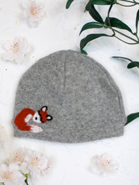Sleeping Fox Cashmere Hat - Baby - BIG FRENCHIES