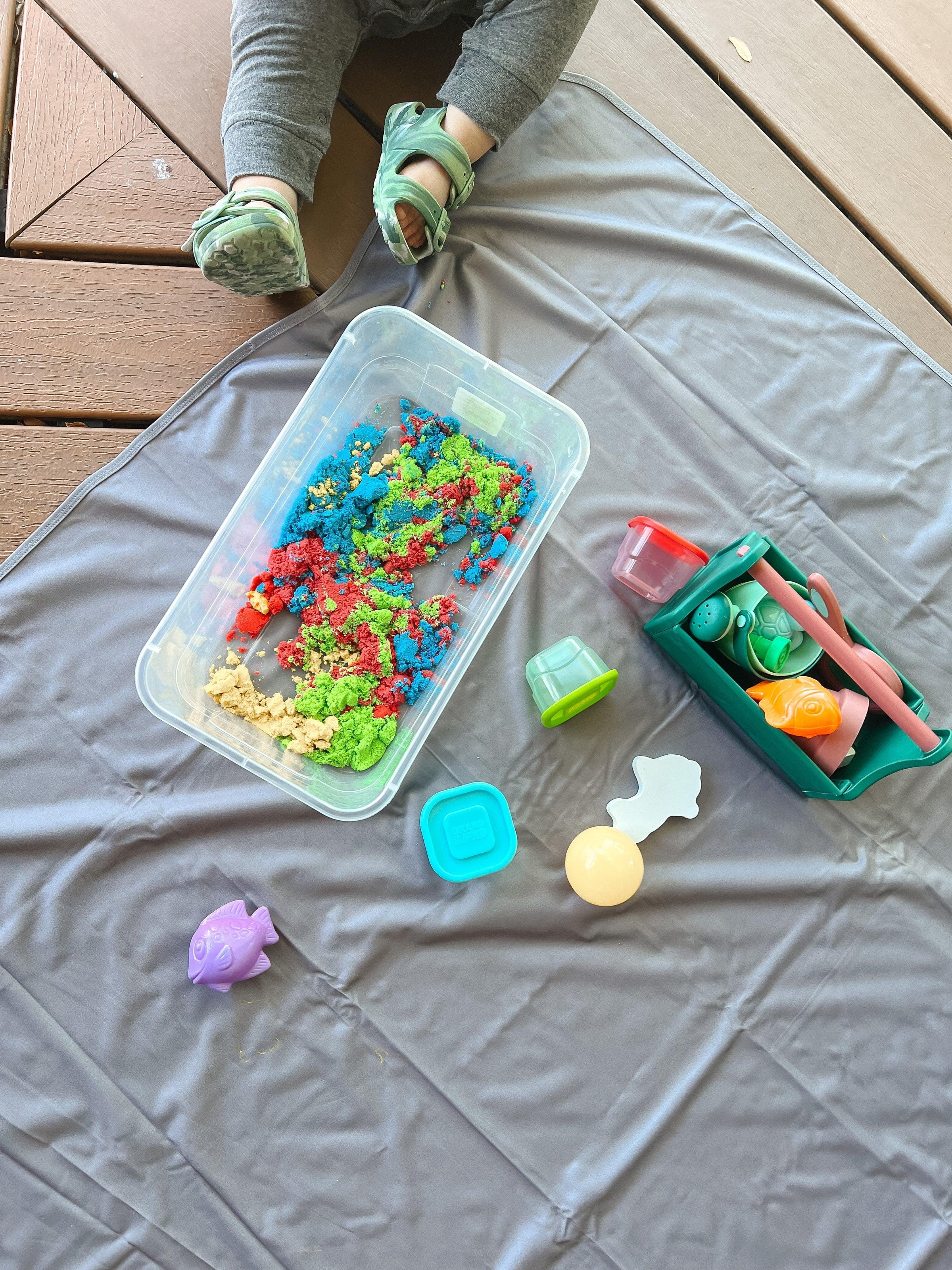 Solid Slate Minimalist Splash Mat - A Waterproof Catch-All for Highchair Spills and More! - BIG FRENCHIES