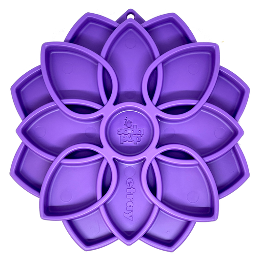 Mandala eTray Shallow Slow Feeder Dog Bowl for Enrichment | USA Made - BIG FRENCHIES