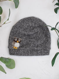 Owl Cashmere Hat - Toddler - BIG FRENCHIES