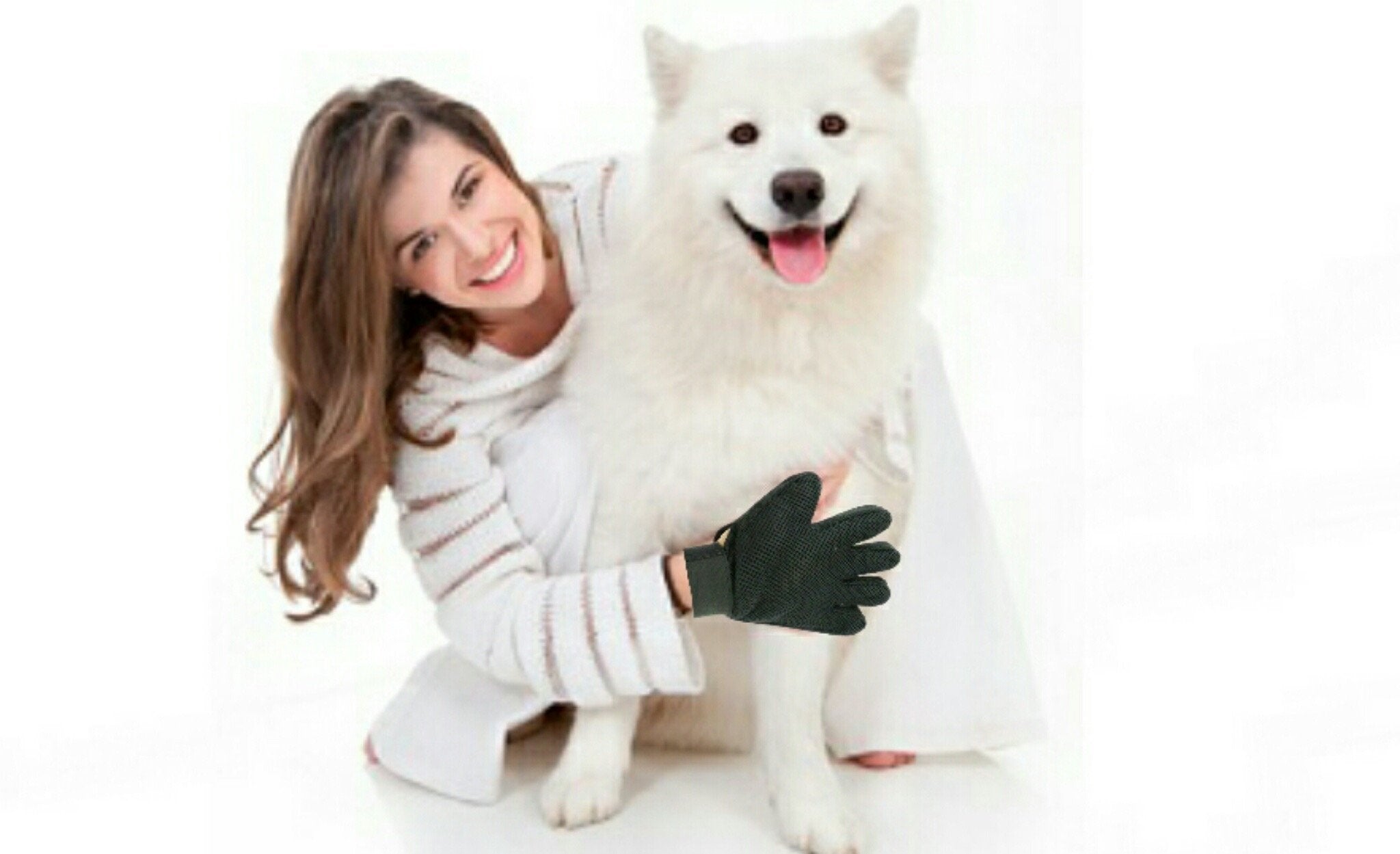 Mr. Peanut's 2 Pak HanD 259 Silicone Pins Pet Grooming Gloves - BIG FRENCHIES