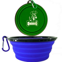 2 Pak XL 34oz Collapsible Travel Bowls for Larger Pets