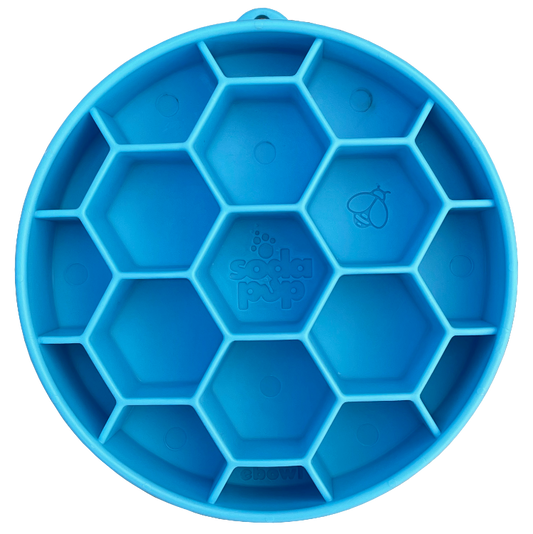 Honeycomb eBowl Deep Slow Feeder Dog Bowl for Enrichment | USA Made - BIG FRENCHIES