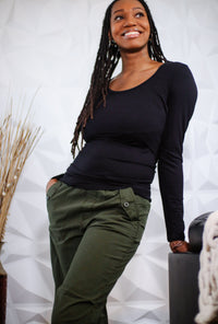 Little Breastfeeding Top - Black