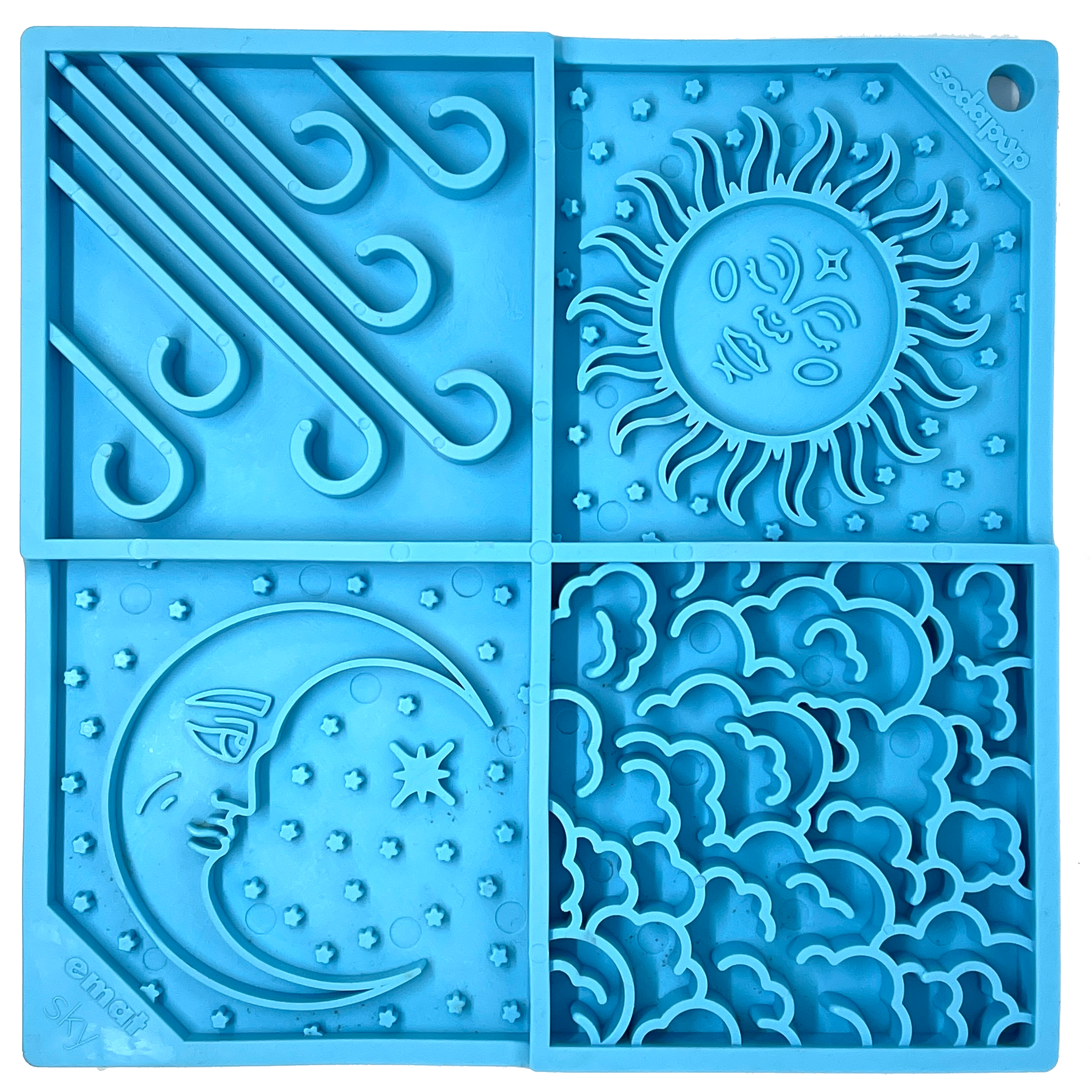 Sky eMat - Enrichment Lick Mat for Dogs and Cats | Celestial Design | SodaPup - BIG FRENCHIES