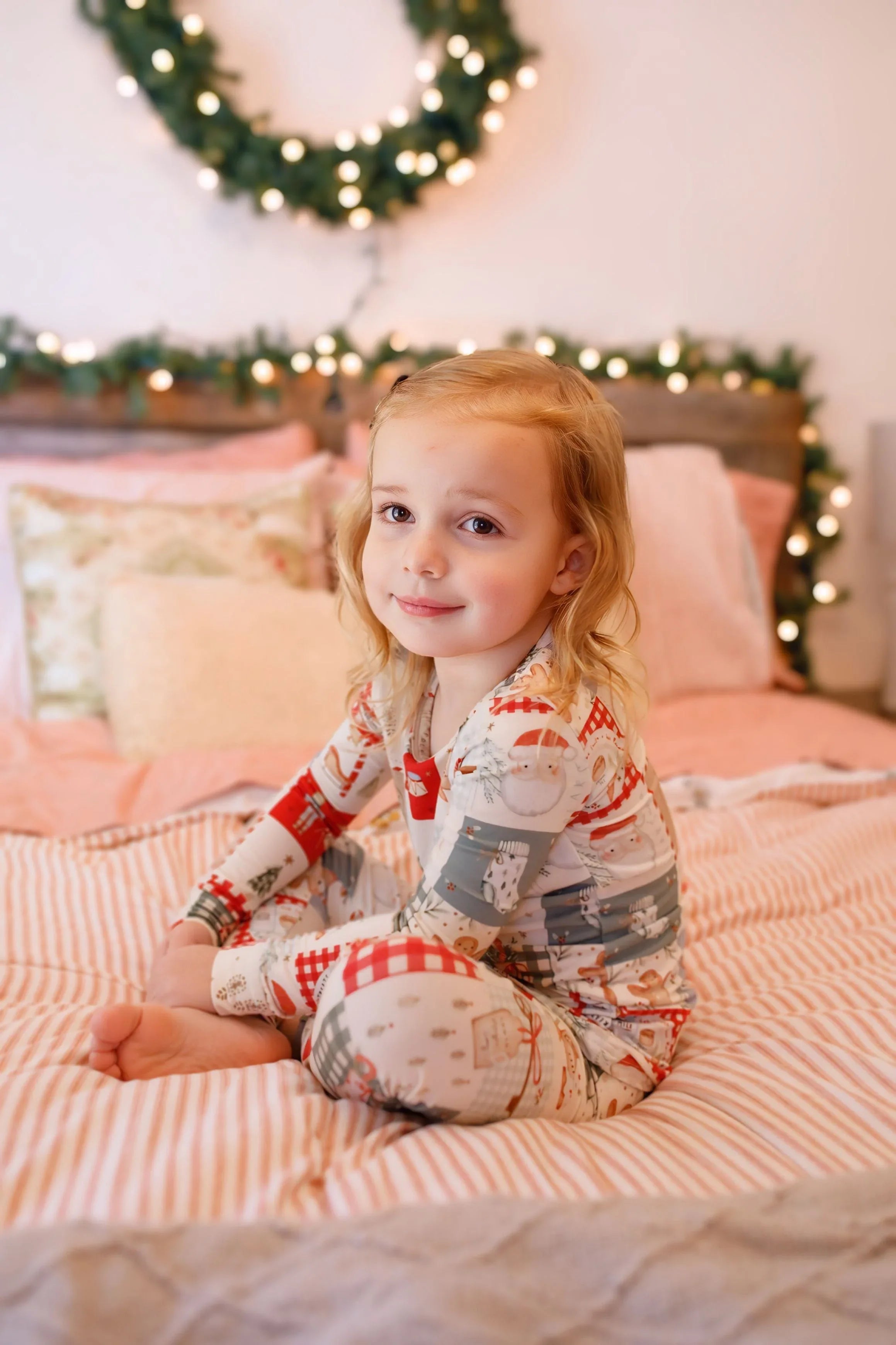 Christmas Patchwork Bamboo Christmas Pajamas - 2pc Set - BIG FRENCHIES