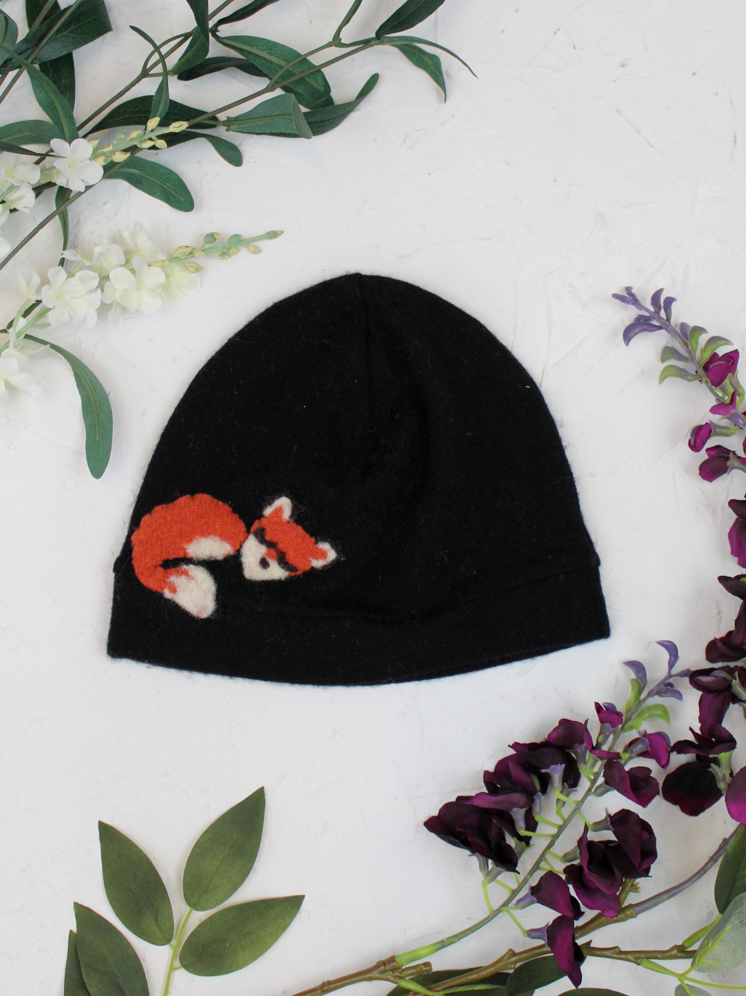Sleeping Fox Cashmere Hat - Child - BIG FRENCHIES