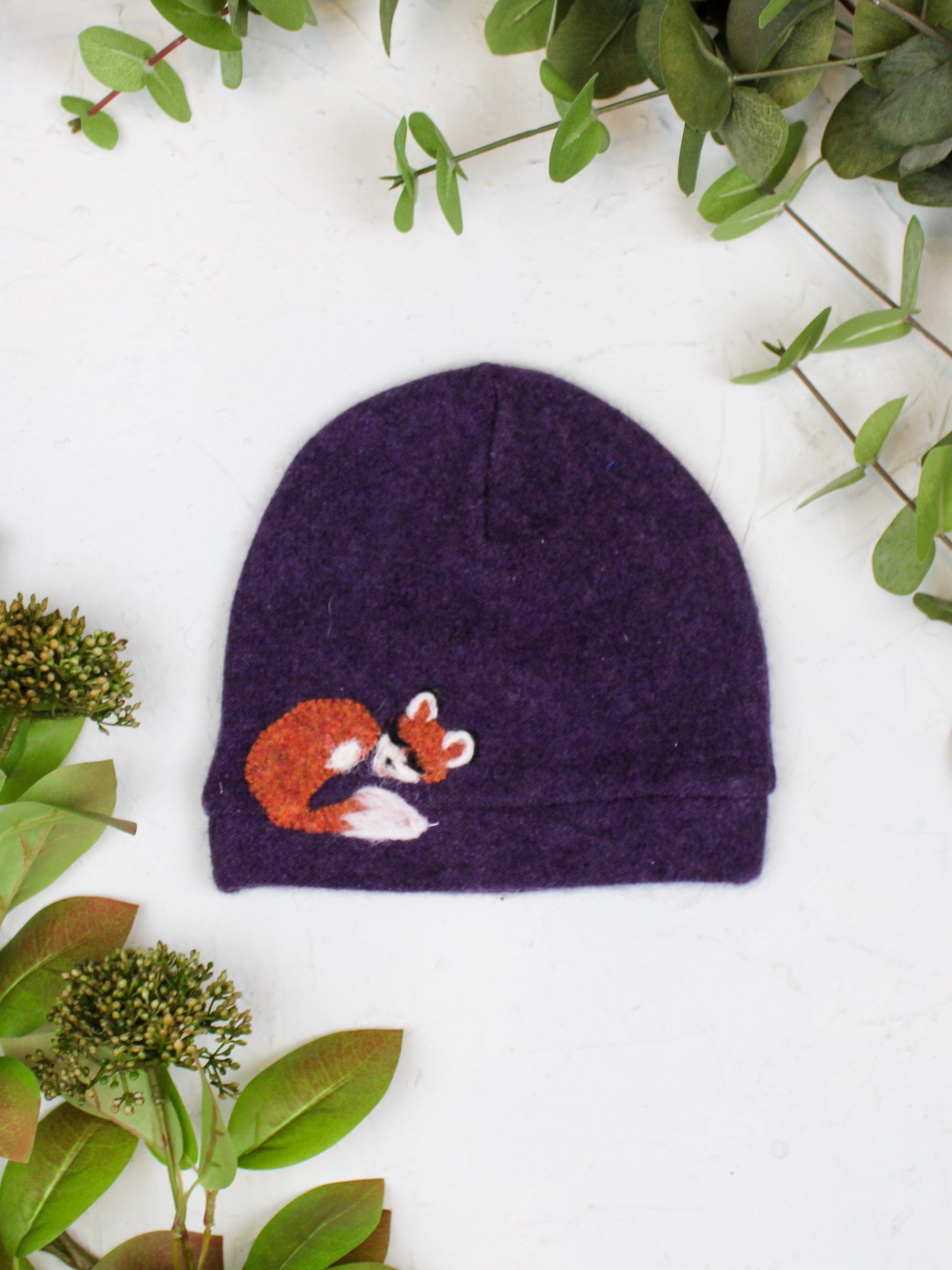 Sleeping Fox Cashmere Hat - Child - BIG FRENCHIES