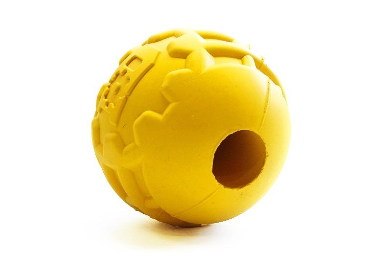 Industrial Dog Ball Rubber Chew Toy for Heavy Chewers | Yellow | USA Made | SodaPup - BIG FRENCHIES