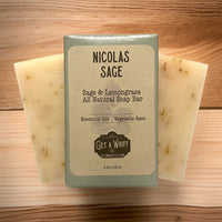 1 Bar - Natural Sage & Lemongrass Bar Soap