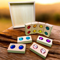 8 Pcs Rectangular Gemmed Blocks with Storage Tray - BIG FRENCHIES