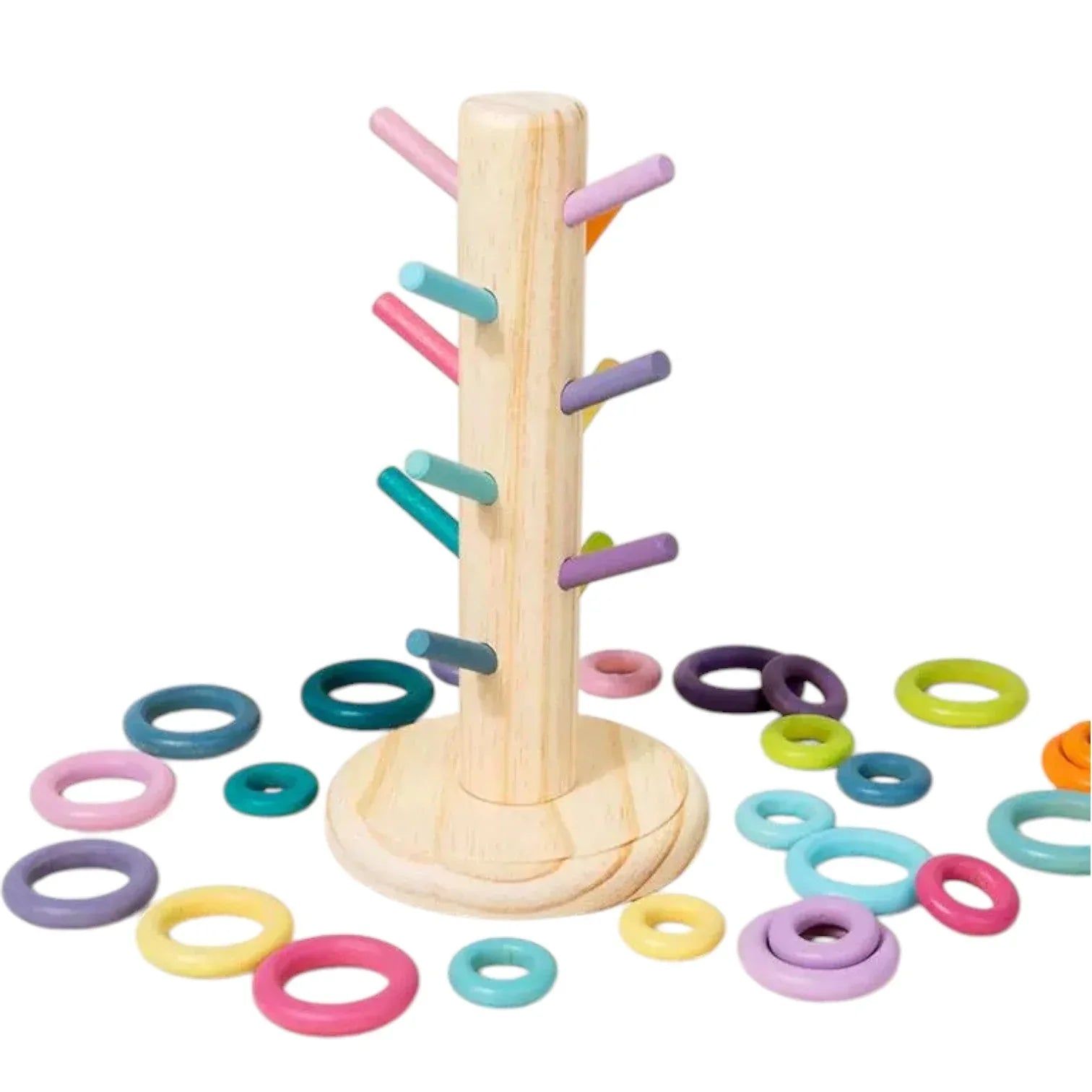 12-Dowel Sorting Tree with 24 Building Rings Set - BIG FRENCHIES