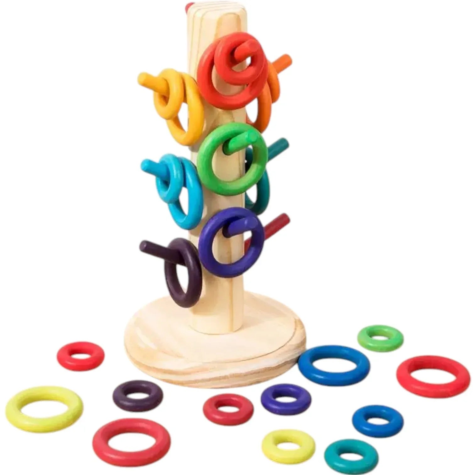 12-Dowel Sorting Tree with 24 Building Rings Set - BIG FRENCHIES
