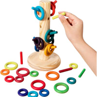 12-Dowel Sorting Tree with 24 Building Rings Set - BIG FRENCHIES
