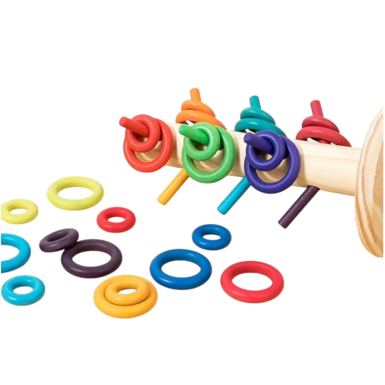 12-Dowel Sorting Tree with 24 Building Rings Set - BIG FRENCHIES