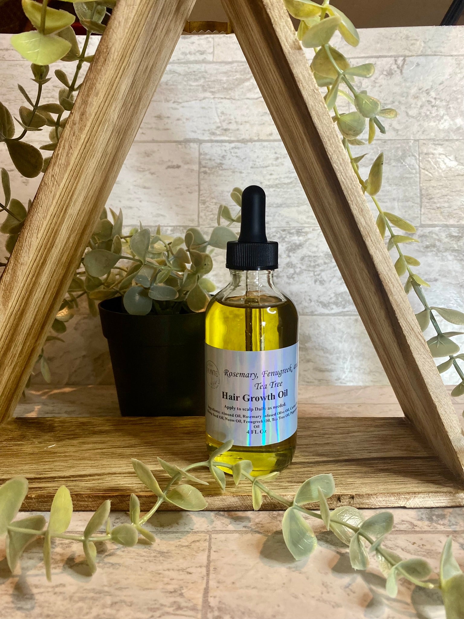 Hair Growth Oil with Tea Tree, Fenugreek, and Rosemary Infused Olive Oil - BIG FRENCHIES