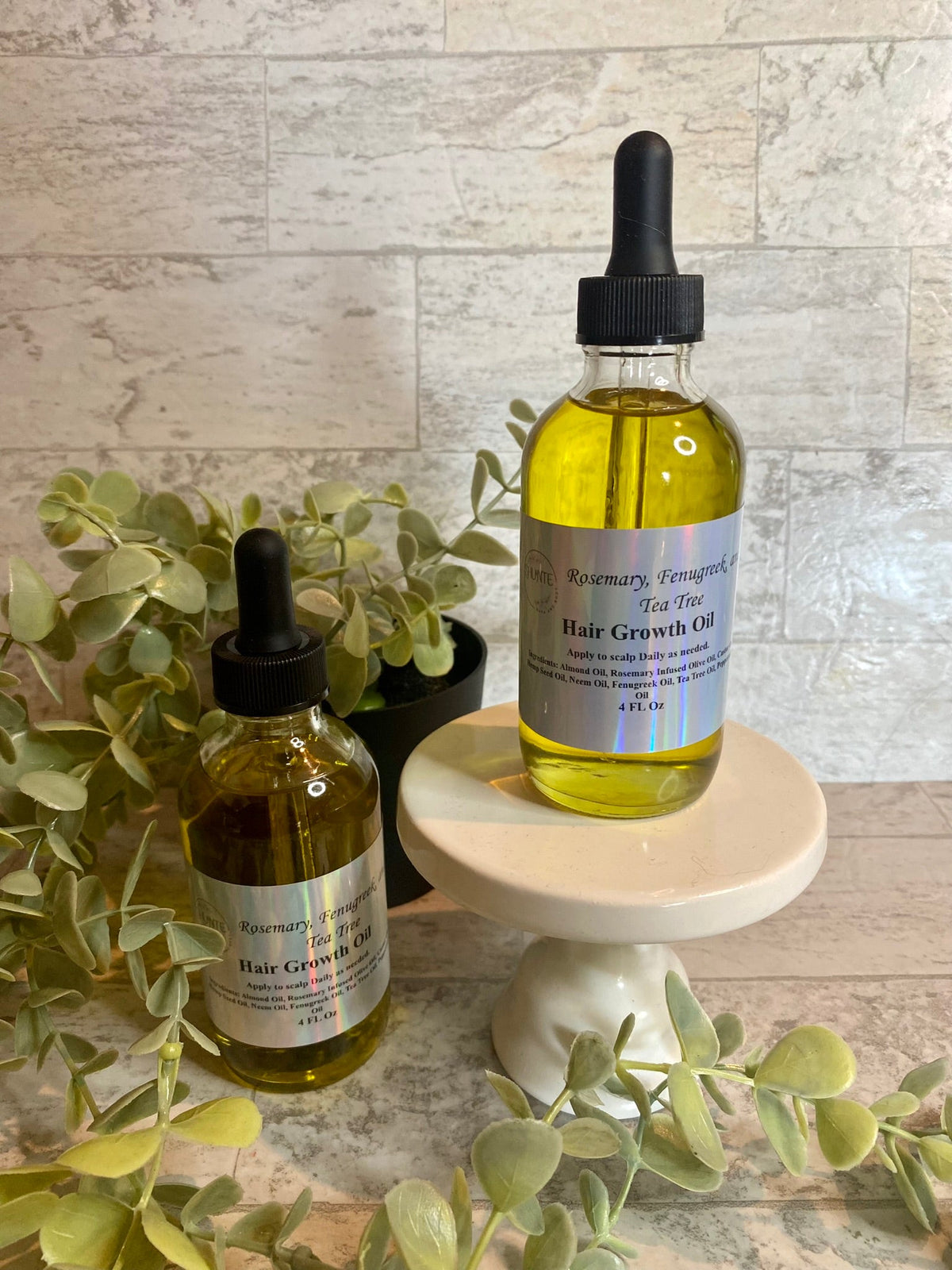 Hair Growth Oil with Tea Tree, Fenugreek, and Rosemary Infused Olive Oil - BIG FRENCHIES