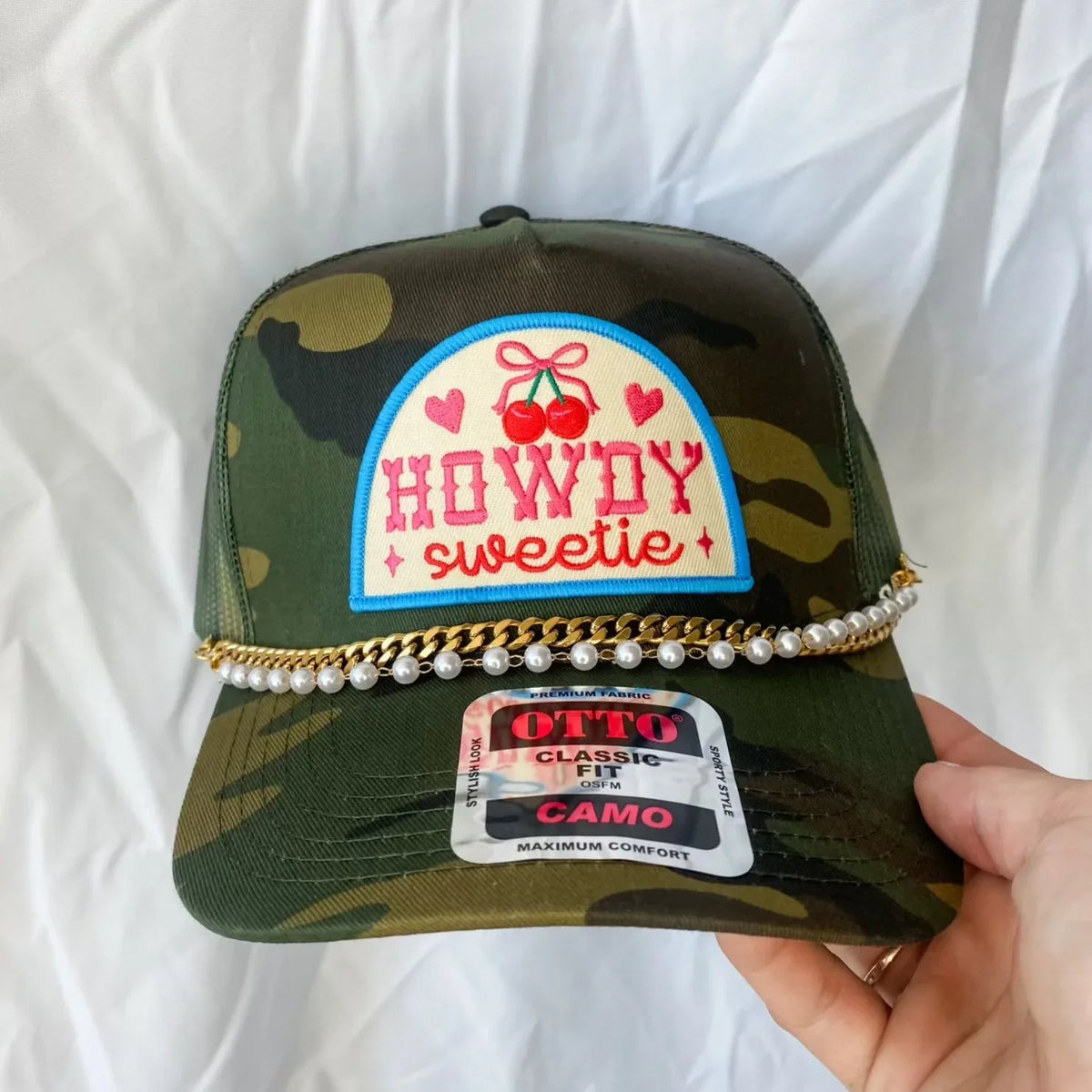 Howdy Sweetie Camo- Trucker Hat - BIG FRENCHIES