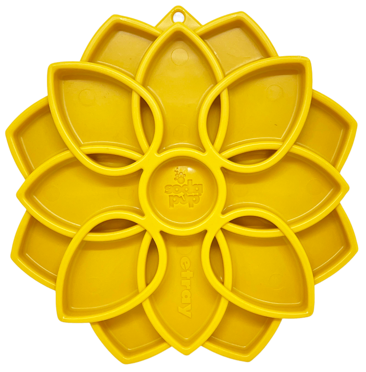 Mandala eTray Shallow Slow Feeder Dog Bowl for Enrichment | USA Made - BIG FRENCHIES
