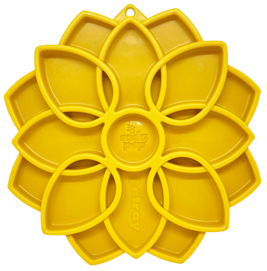 Mandala eTray Shallow Slow Feeder Dog Bowl for Enrichment | USA Made - BIG FRENCHIES