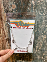 Silver Cowboy Boot Trucker Hat Chain - BIG FRENCHIES