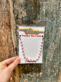 Light Pink Pearl Trucker Hat Chain - BIG FRENCHIES