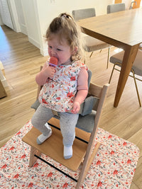 Peachy Dreams Splash Mat - A Waterproof Catch-All for Highchair Spills - BIG FRENCHIES