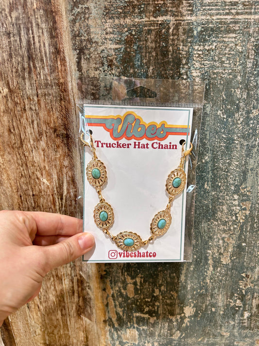 Small Turquoise Oval Trucker Chain - BIG FRENCHIES
