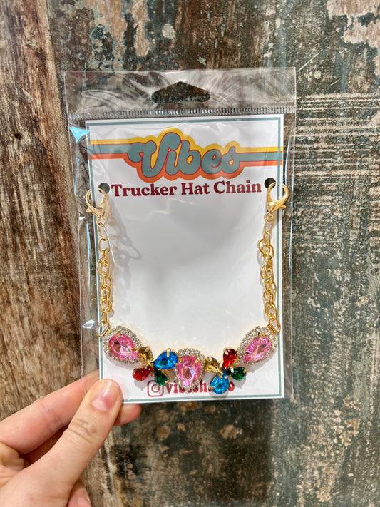 Multicolor Rhinestone Trucker Chain - BIG FRENCHIES