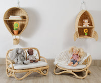 Cozy Nest Rattan Doll Sofa