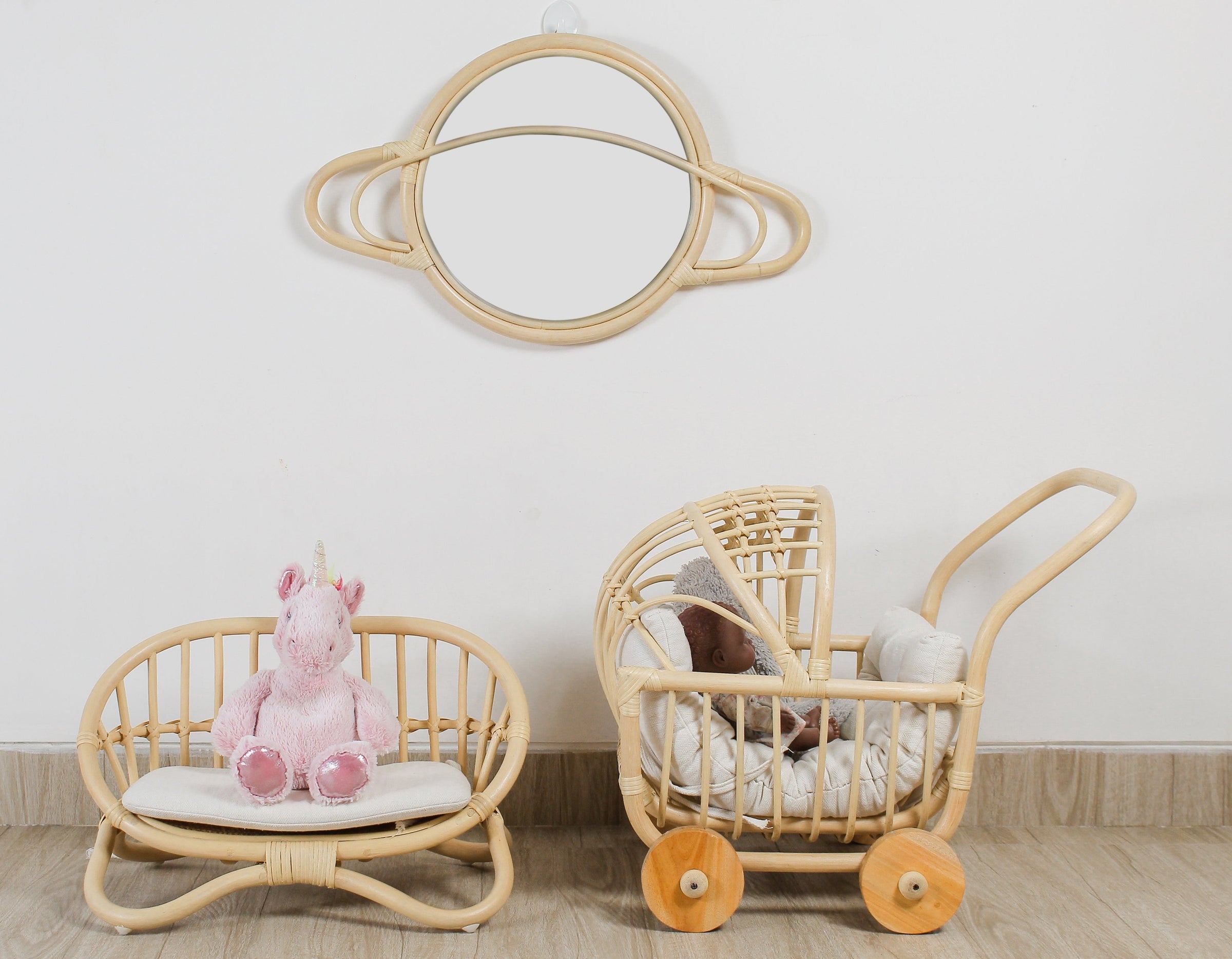 Cozy Nest Rattan Doll Sofa