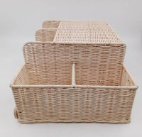 LELLOBABY™ X Hampton BABY - Deluxe Rattan Diaper Caddy
