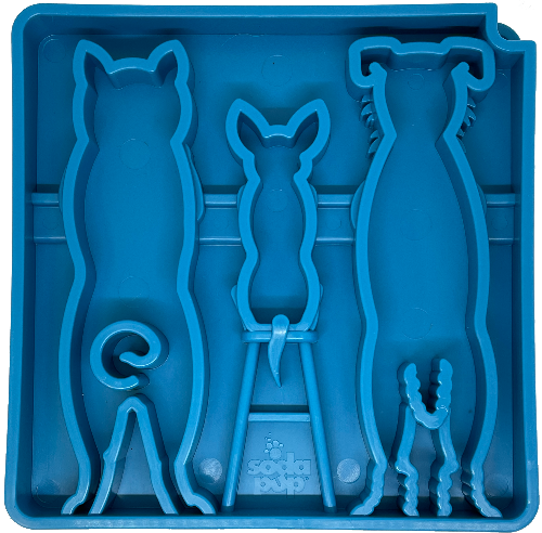 Waiting Dogs eTray - Shallow Slow Feeder Bowl for Enrichment | USA Made - BIG FRENCHIES