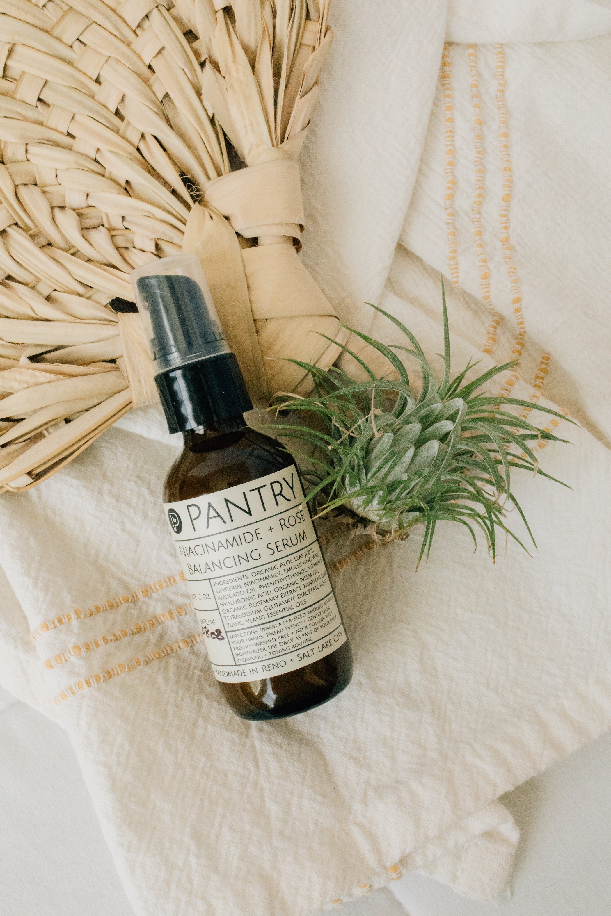 Niacinamide + Rose Facial Serum, 2 oz - Soften, Smooth, Balance + Brighten