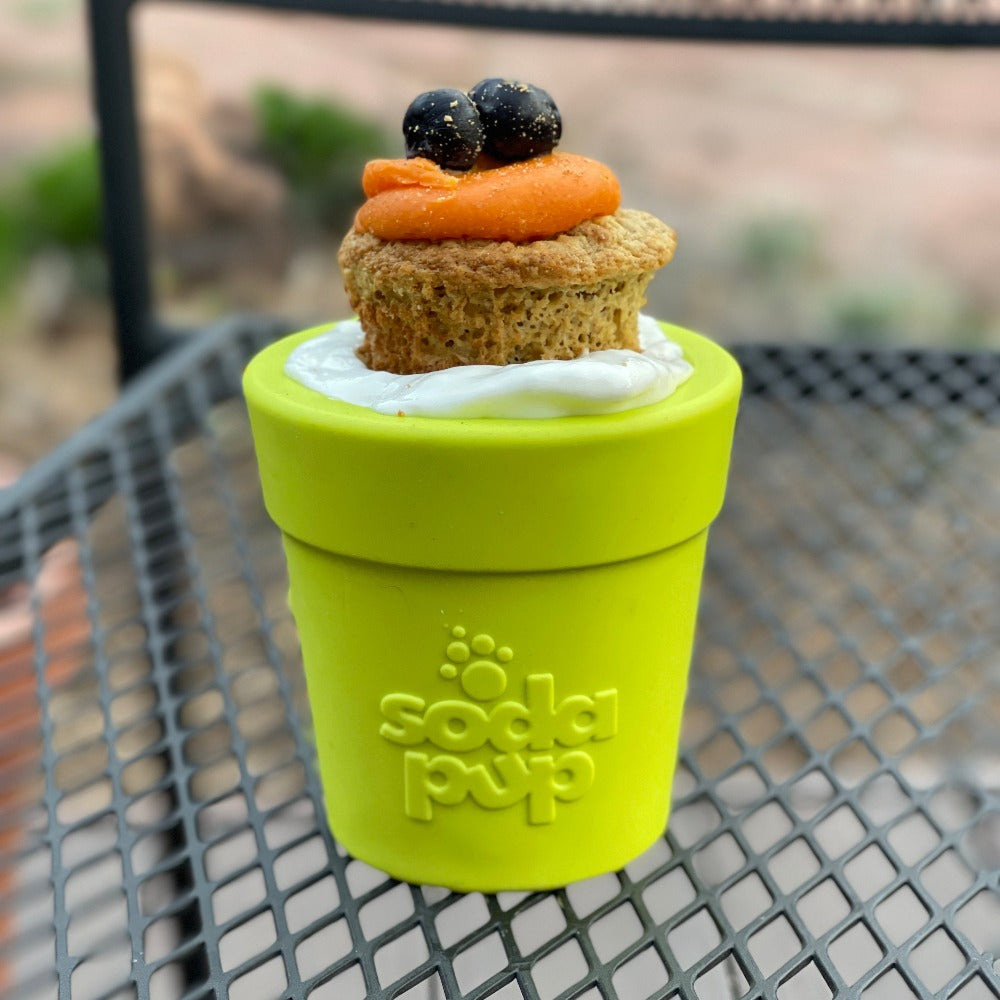 Large Flower Pot eCup Dog Treat Dispenser | Durable USA-Made Enrichment Toy | SodaPup - BIG FRENCHIES