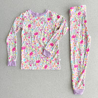 Lilac Petals Bamboo Pajamas - BIG FRENCHIES